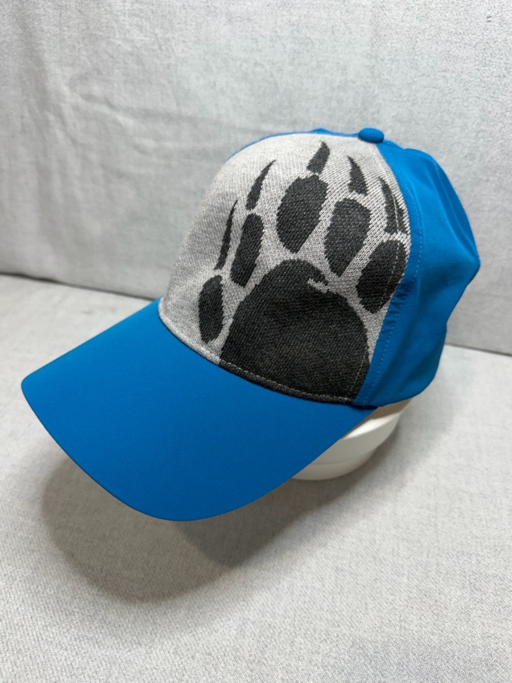 NWT Men's Alaskan Hardgear Dryi-fit Blue Trucker Cap with Black Paw Print XL/2XL